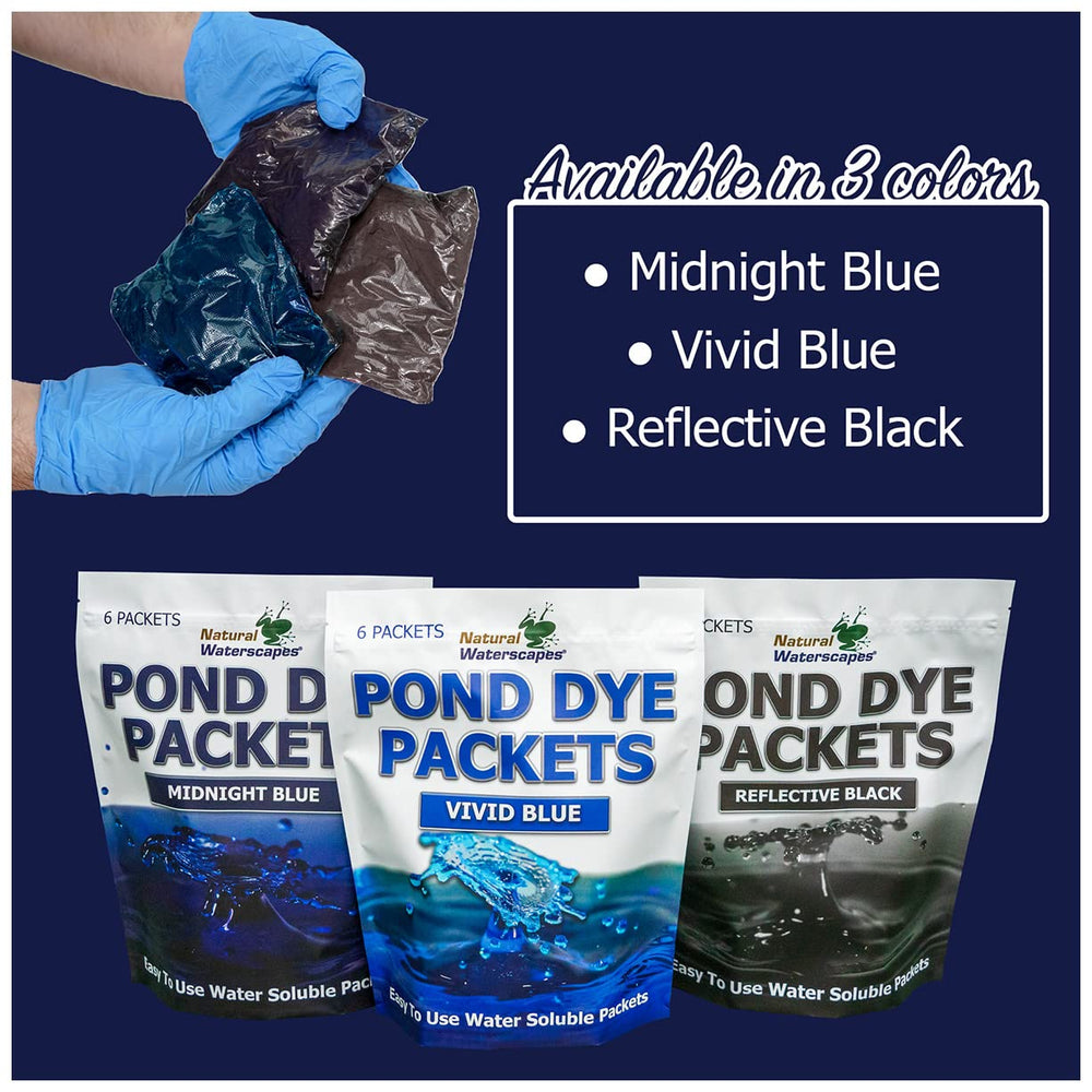 Split image of pond before and after showing Natural Waterscapes visible color improvement benefit
