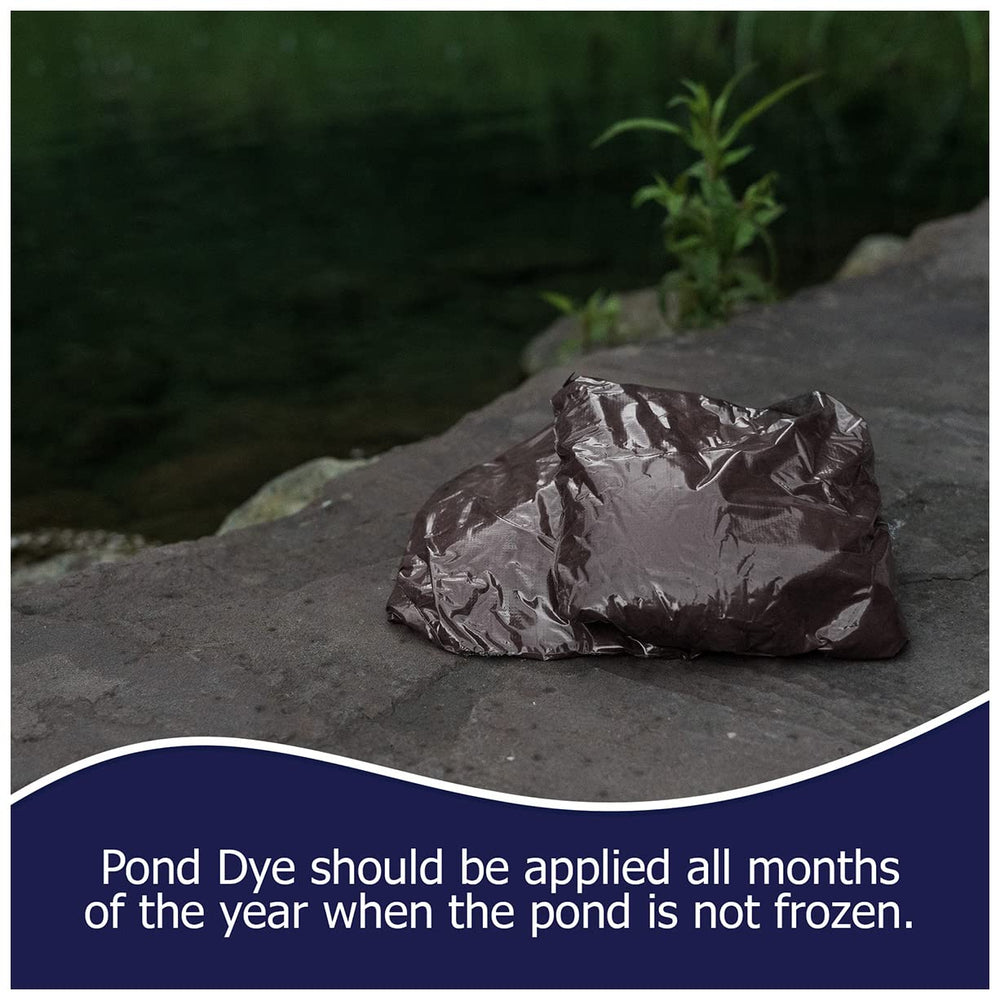 Packet beside a ruler for scale showing Natural Waterscapes compact, easy-to-store benefit