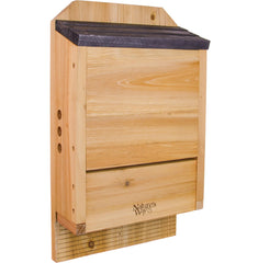 Nature's Way front view of cedar bat house showing weather-resistant design