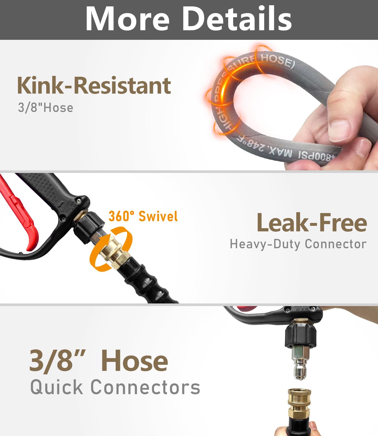NAVOHEVEN hose bending tight showing flexibility and kink resistance
