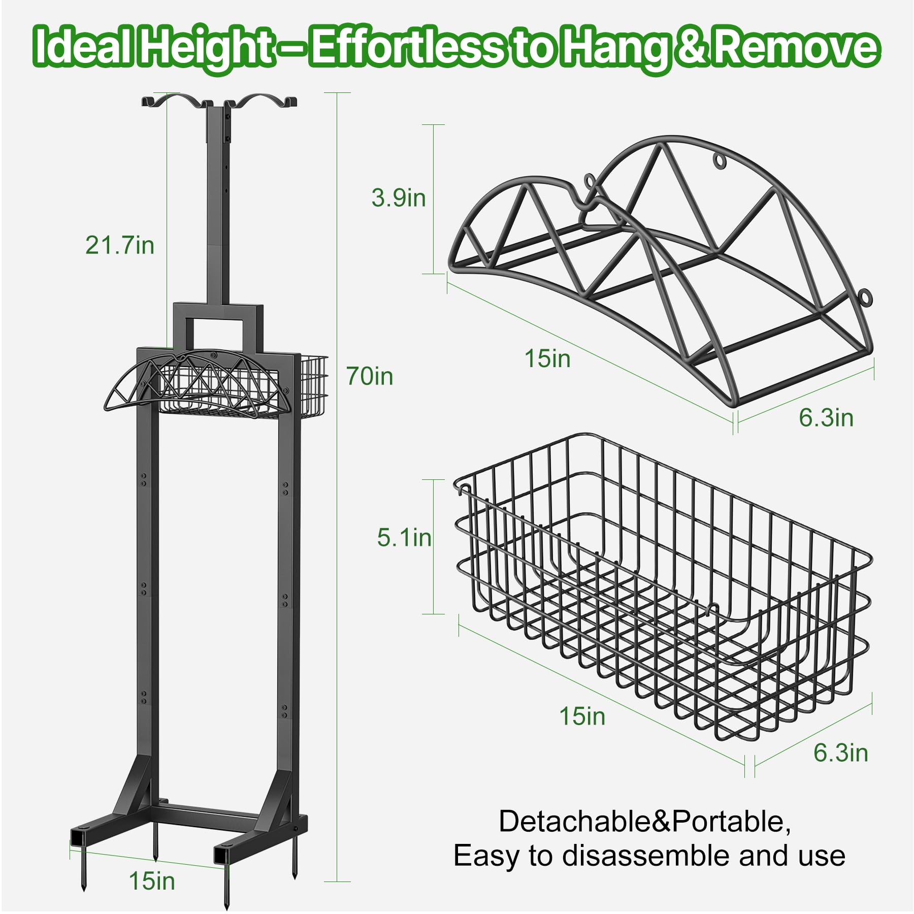neatevday installed ground anchor view showing four secure nails for stable support