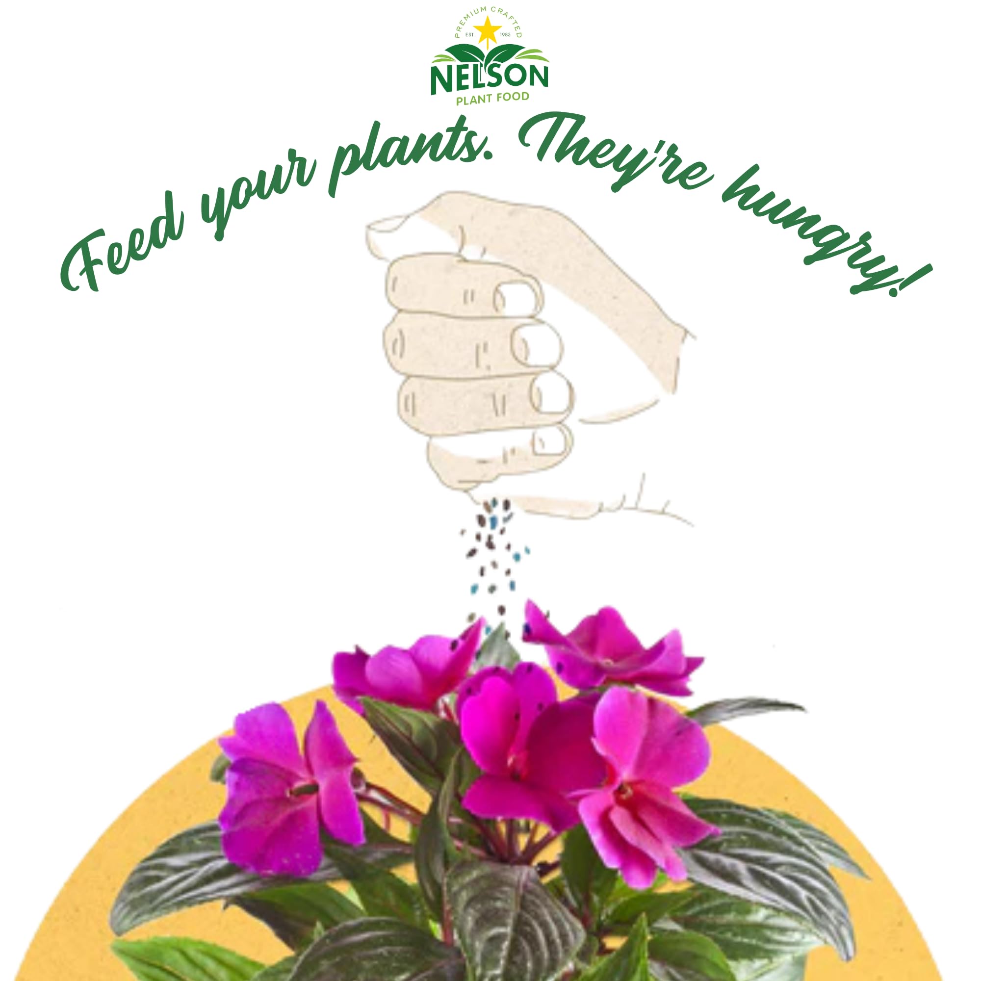 Nelson Plant Food in garden setting demonstrating vibrant vine care benefit