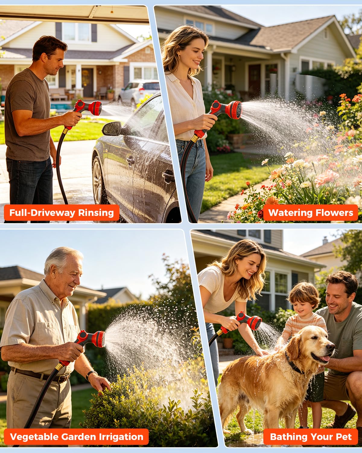 NEO-TEC lifestyle scene washing a car highlighting powerful cleaning performance