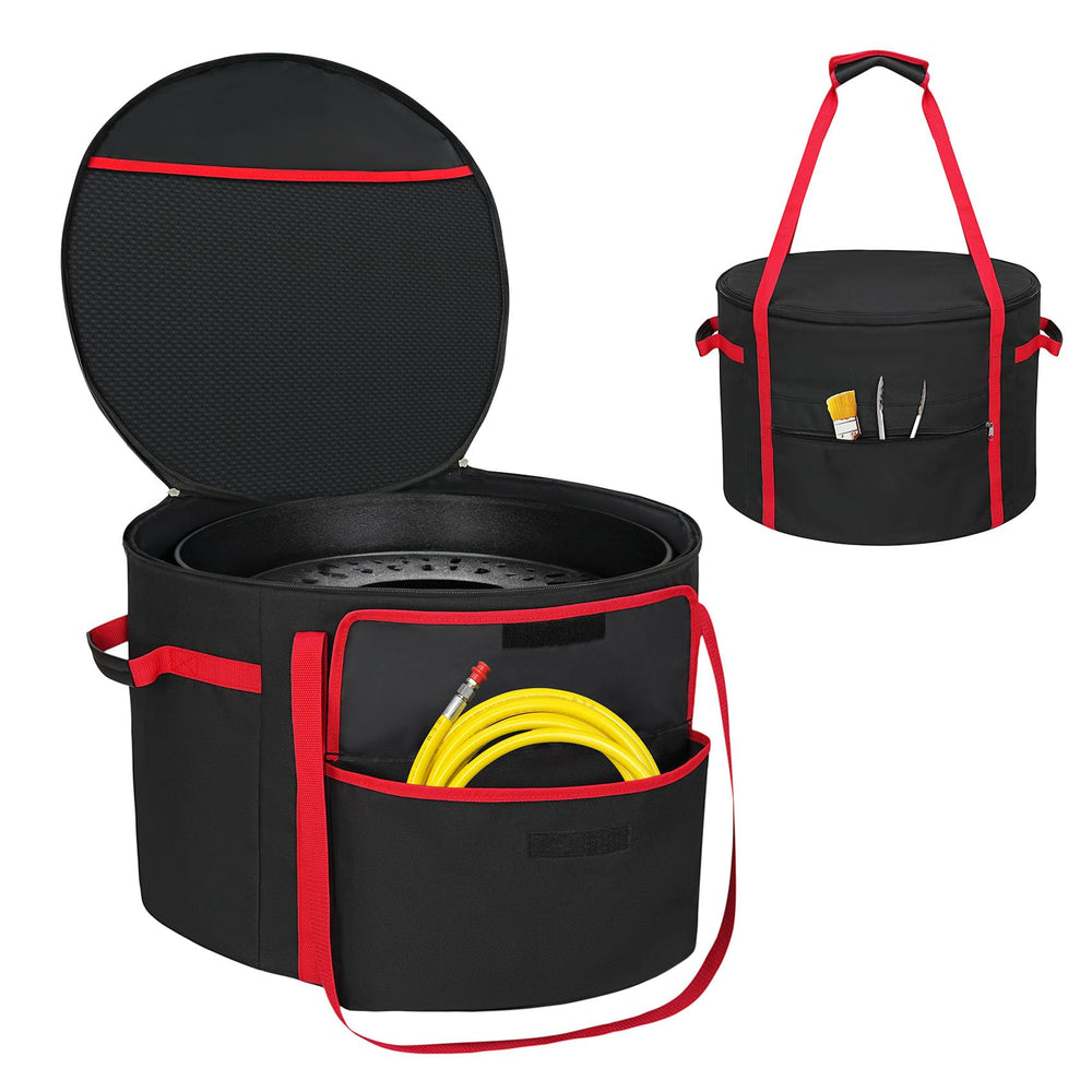 NettyPro front profile showing zipped case protecting fire bowl, secure transport benefit