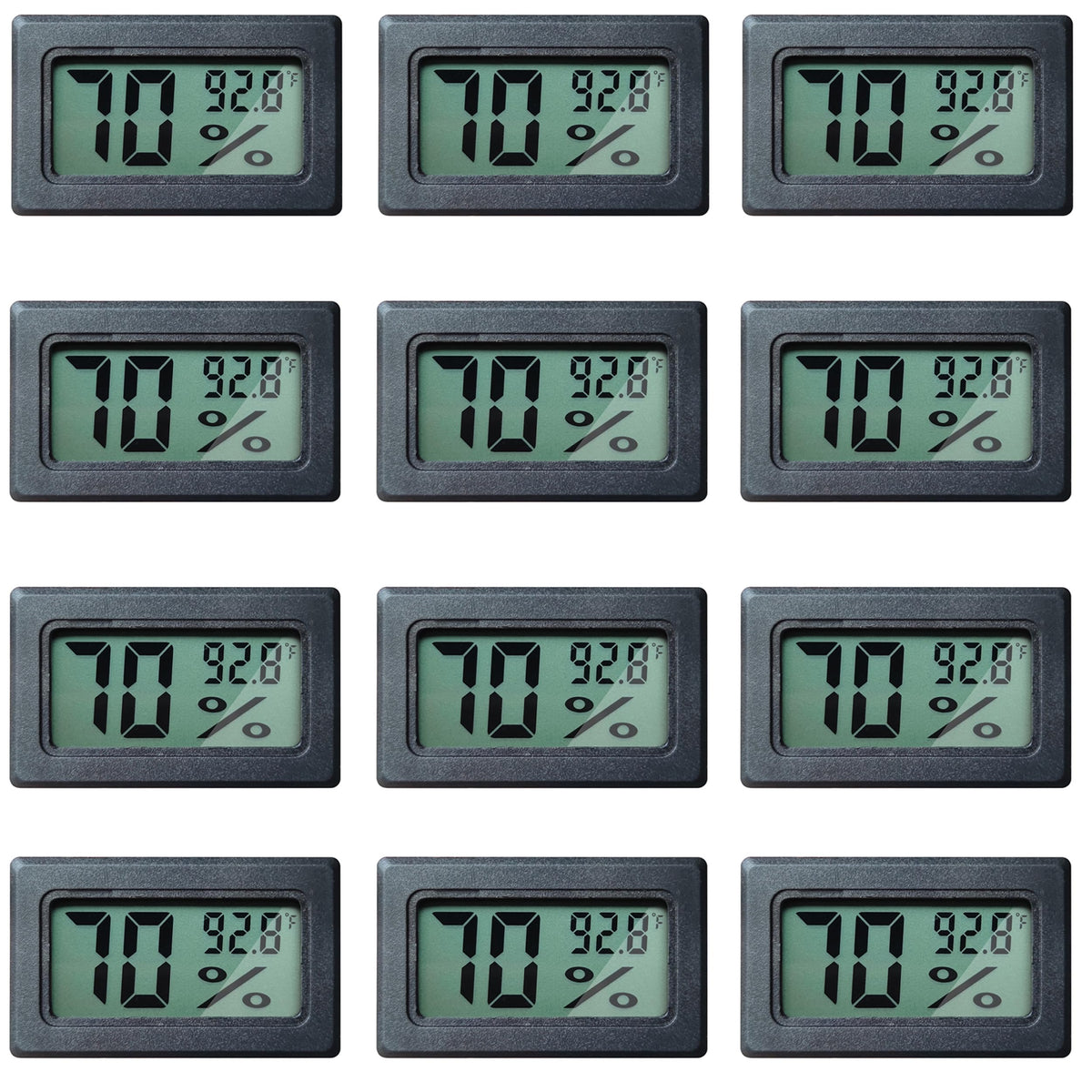 Newlight66 front view display showing clear temperature and humidity readings for quick checks