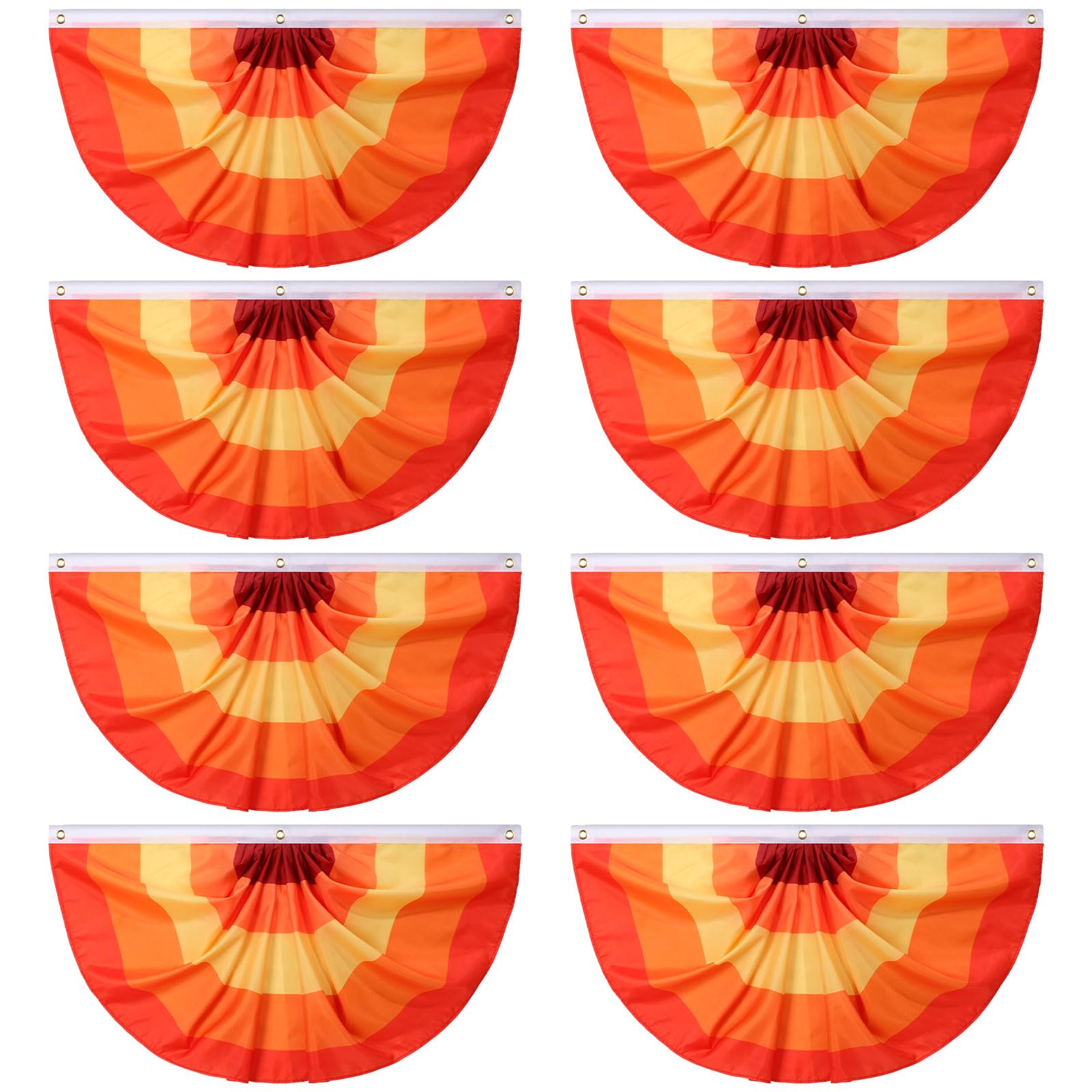 Newwiee front view of fall fan flag showing seasonal colors and curb appeal