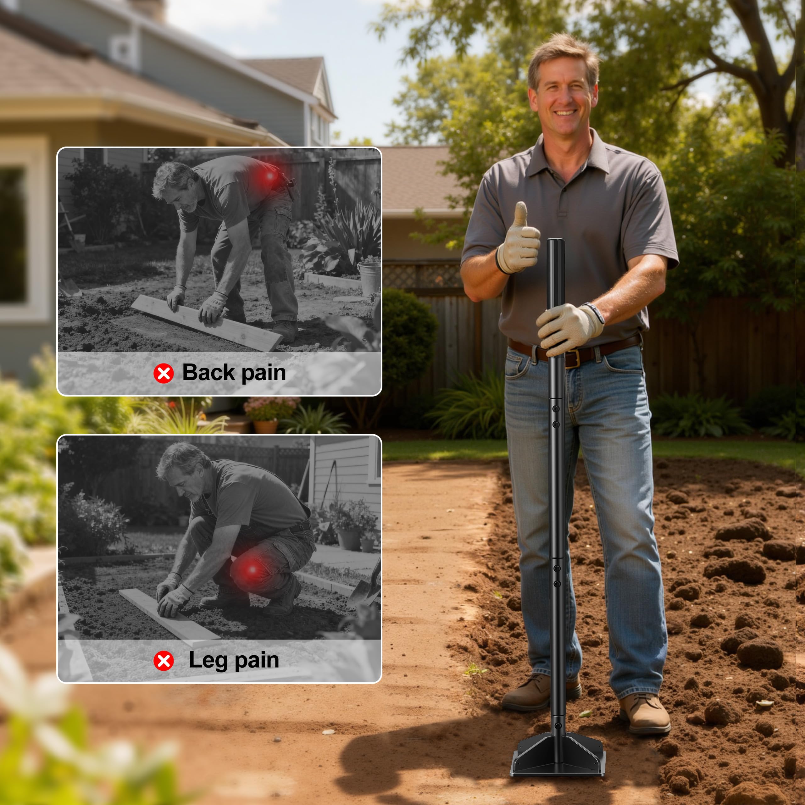niffgaff tamper in garden setting for versatile landscaping use