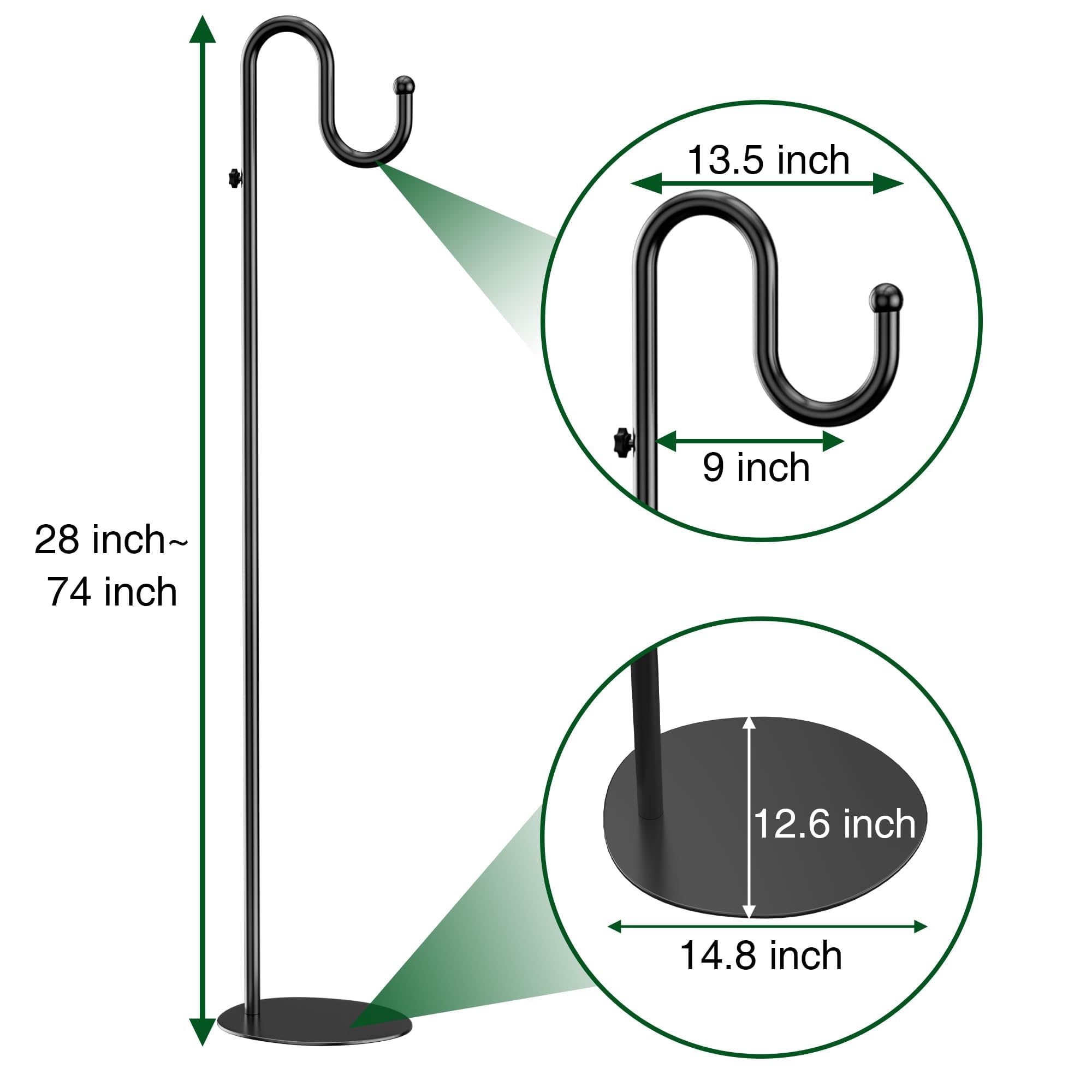 niffgaff shepherds hook displaying hanging plant showcases decorative use