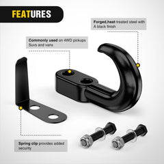 Nilight hardware kit with bolts washers nuts and spring clip for fast installation