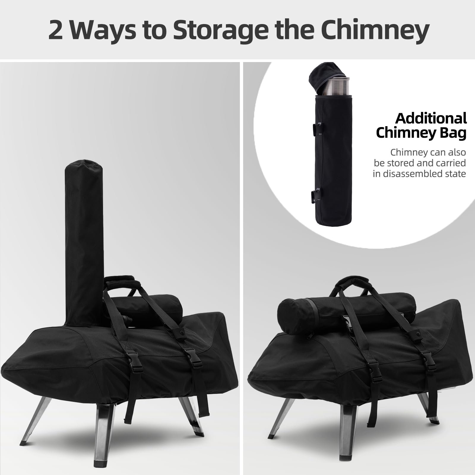 NOELIFE top chimney bag holding disassembled chimney for tidy transport