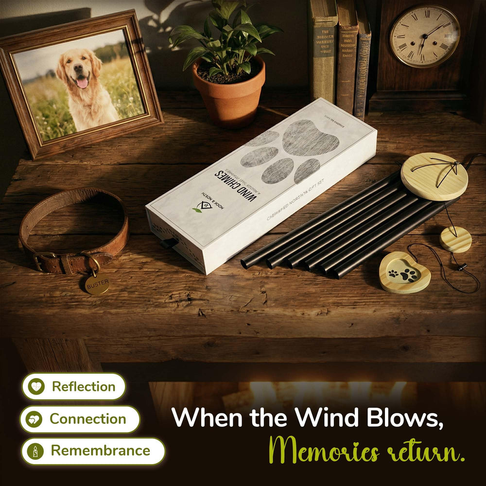 NOOK & NORTH packaged chime with care inserts offering ready-to-gift presentation