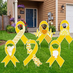 Novabright signs arranged in a lawn demonstrating visible community support