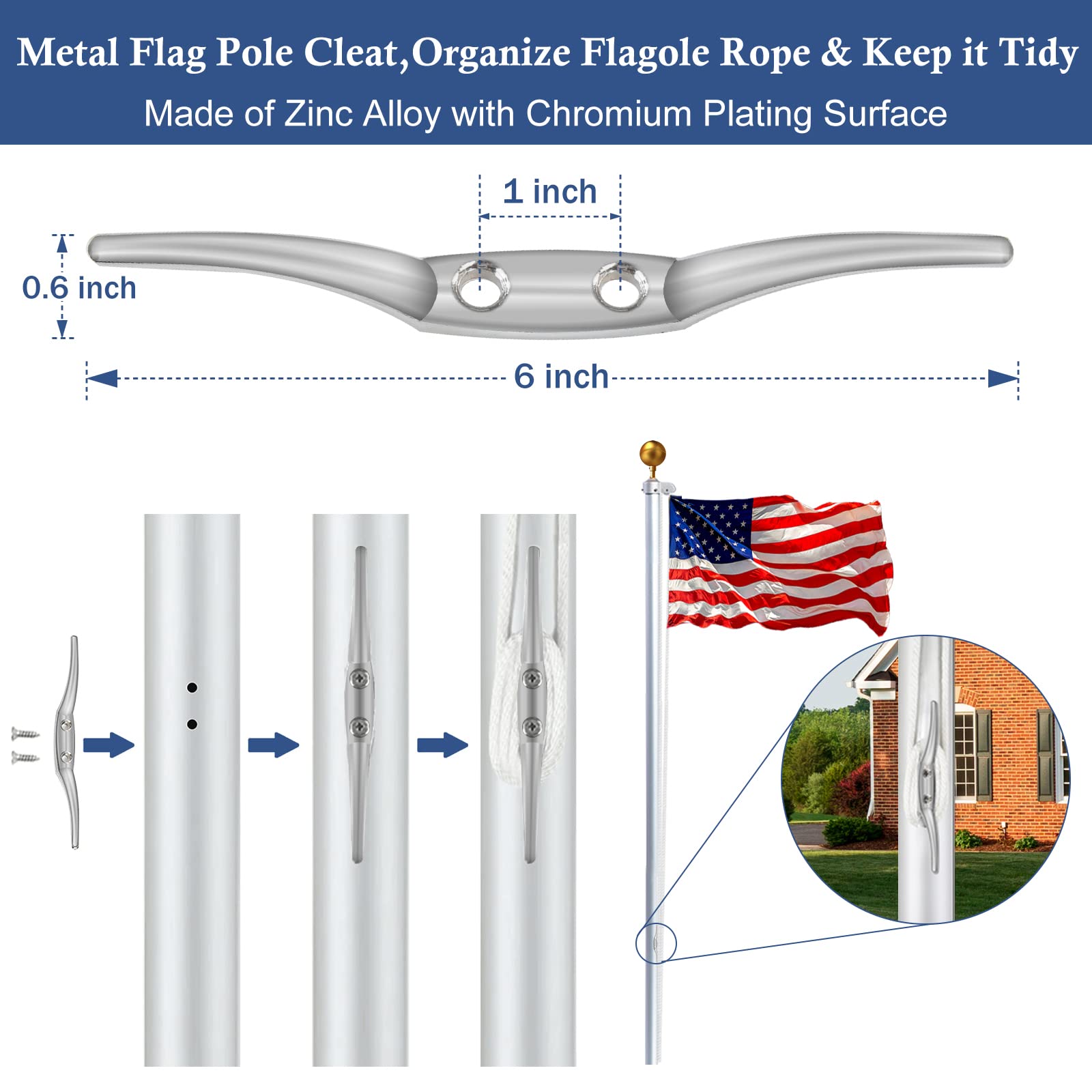 NQ kit installed on a home flagpole for easy operation and curb appeal