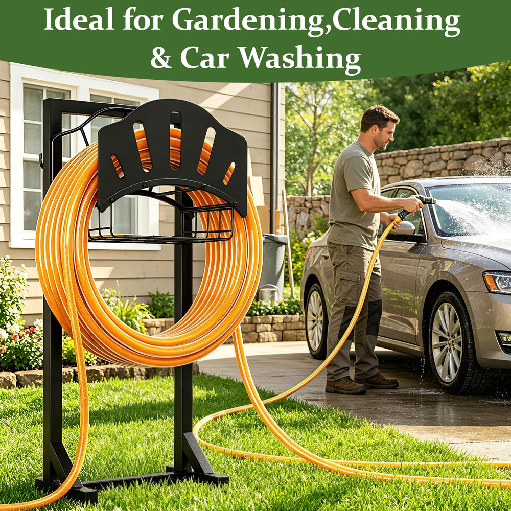 NQW freestanding in a garden setting for tidy yard organization