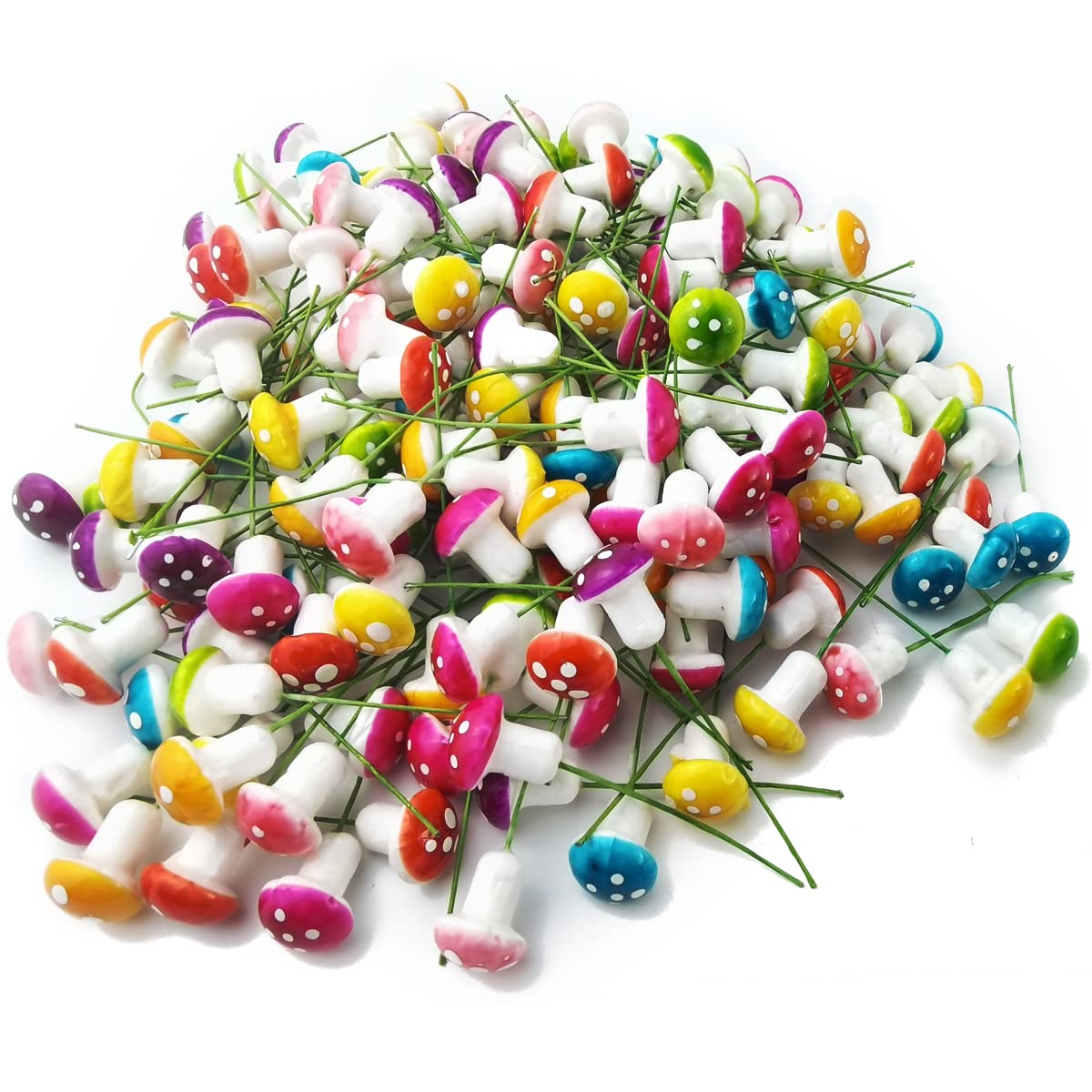 NSBELL front view of the 160-piece mushroom pack showing colorful variety and arrangement benefit