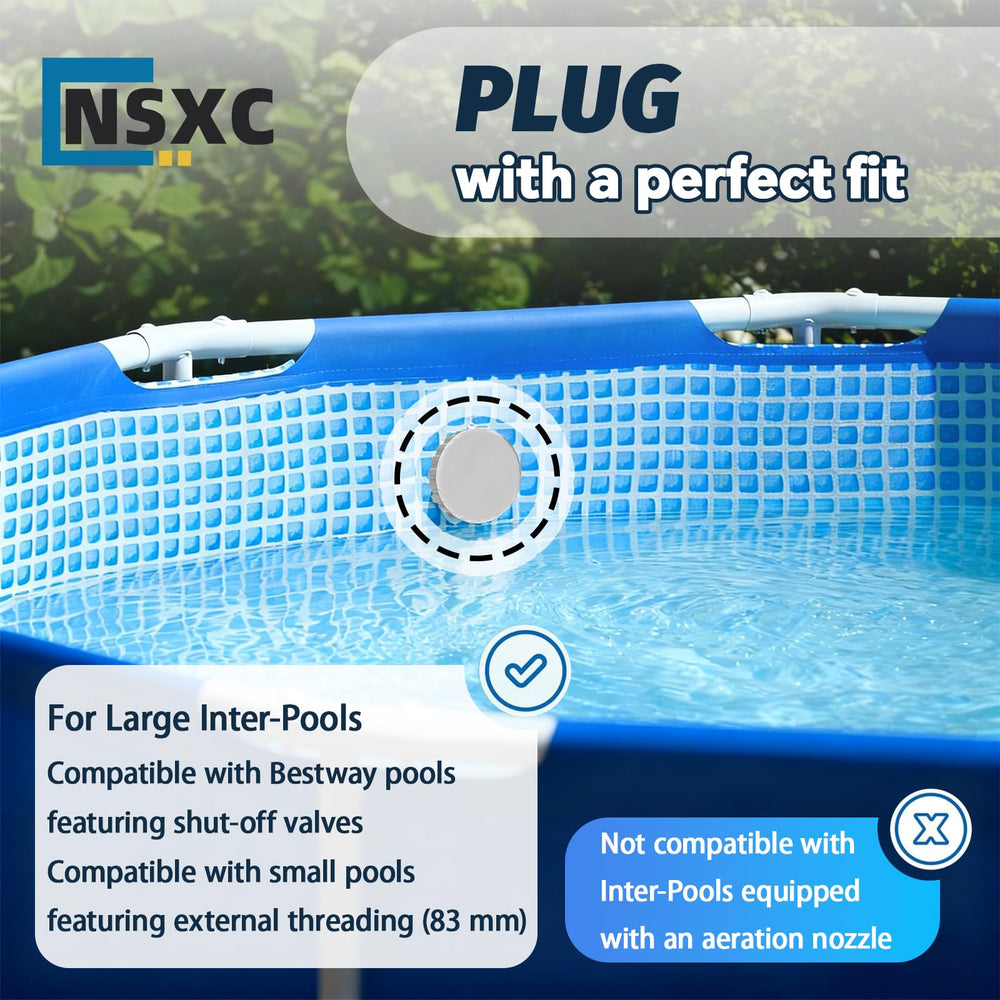 Nsxc plug screwed into pool valve illustrating easy installation