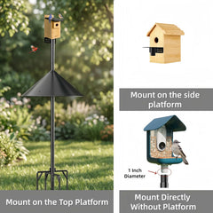 NSYOOMH five-prong base detail illustrating ground grip, improves pole stability