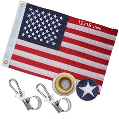 NVSDFAVUZUQ flag front view showing clear stars and stripes, durable outdoor display