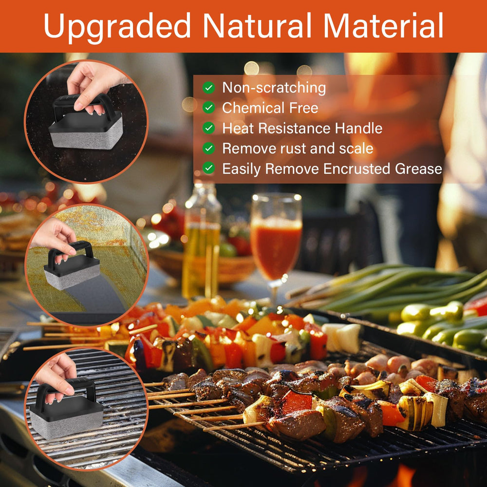 NxeAnnQi scraper used as flipper on griddle demonstrating dual-purpose use