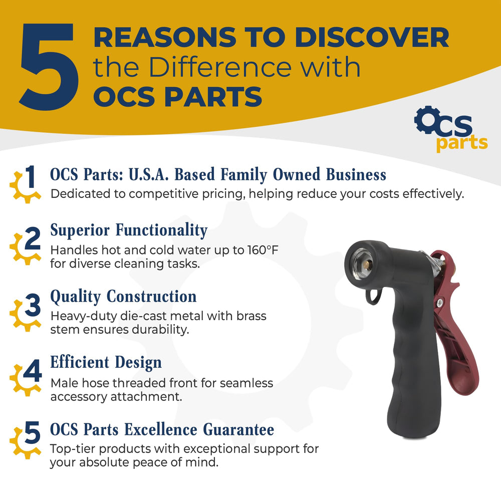 OCS Parts close-up of brass stem highlighting corrosion resistance and pressure strength