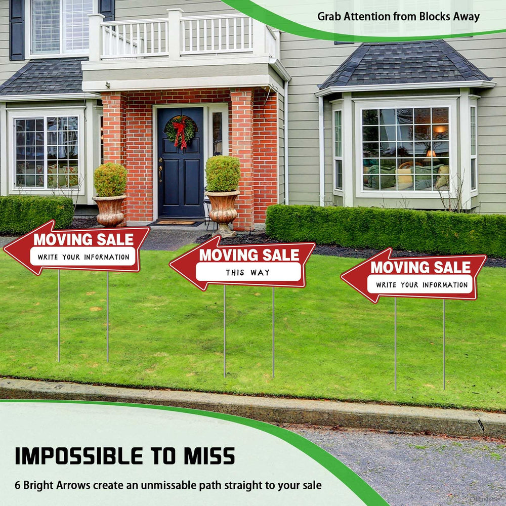 Ofibsisce large sign placed at driveway entrance encouraging buyer traffic