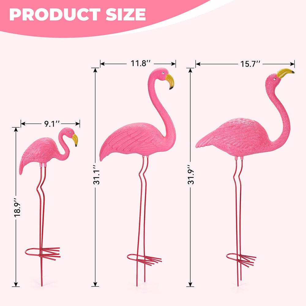 Ohuhu flamingo small bird in planter adding a pop of color to pots