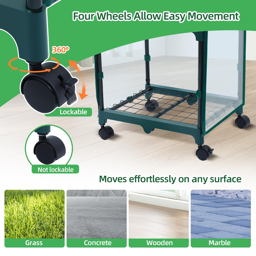 Ohuhu frame detail highlighting patented clips that keep shelves secure and stable