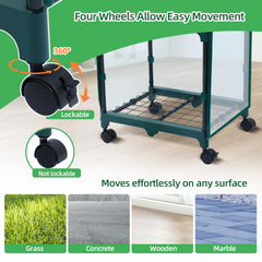 Ohuhu frame detail highlighting patented clips that keep shelves secure and stable