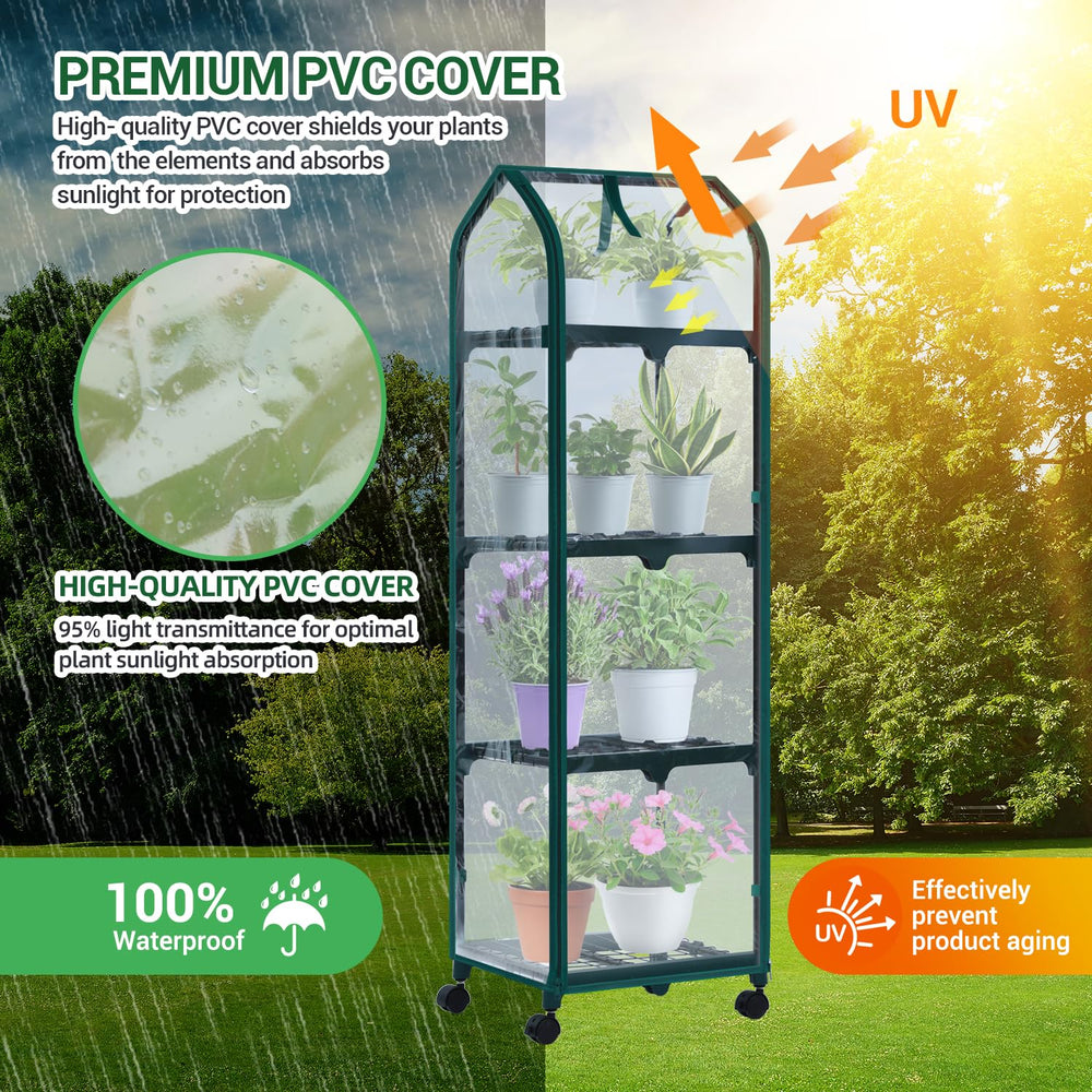 Ohuhu zipper roll-up door displayed open for ventilation and pest protection