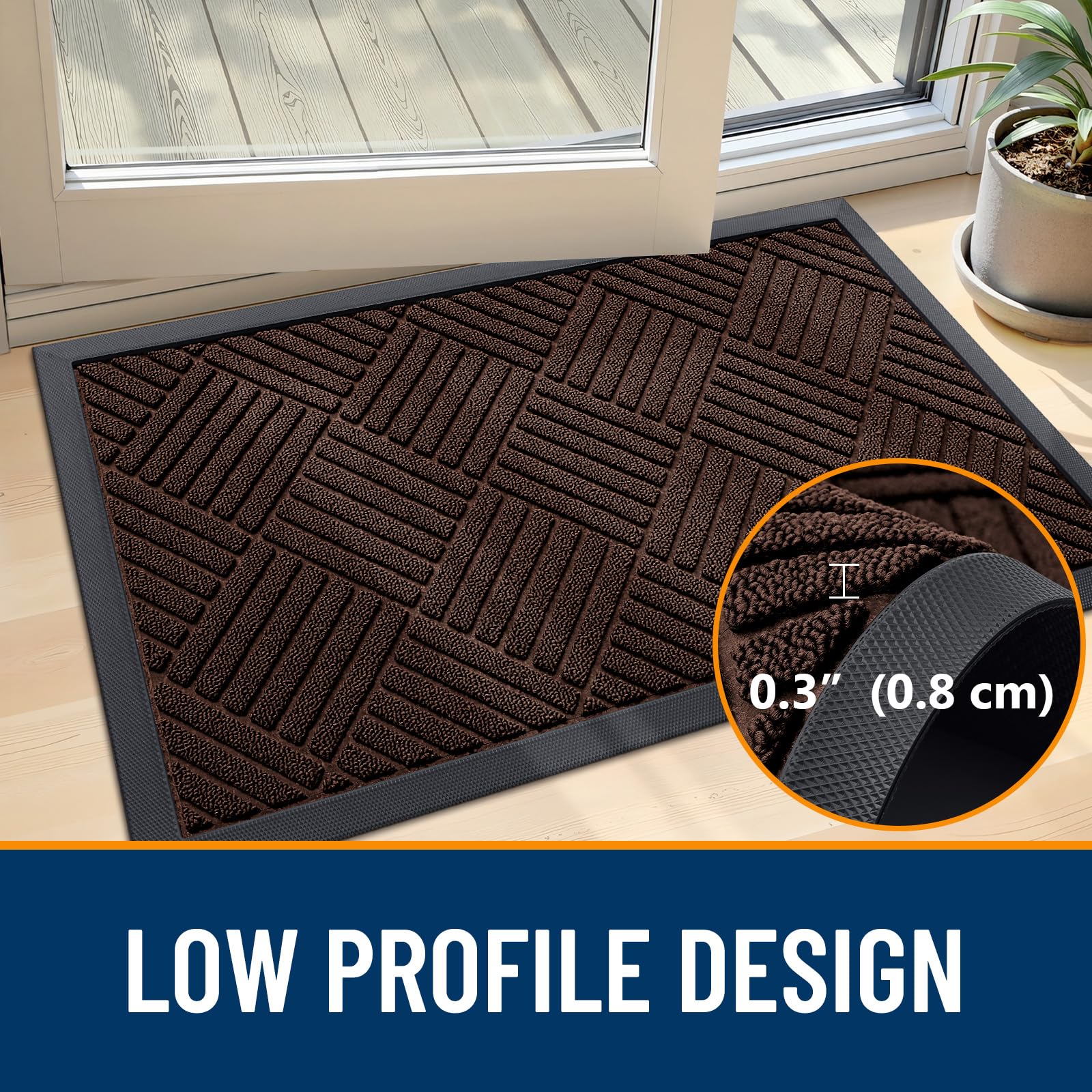 OLANLY patio outdoor setting offering weather-resistant entry protection