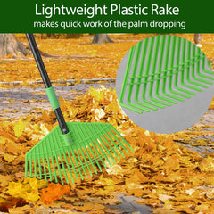 Oliynedy close-up of 23 plastic tines highlighting gentle grass protection