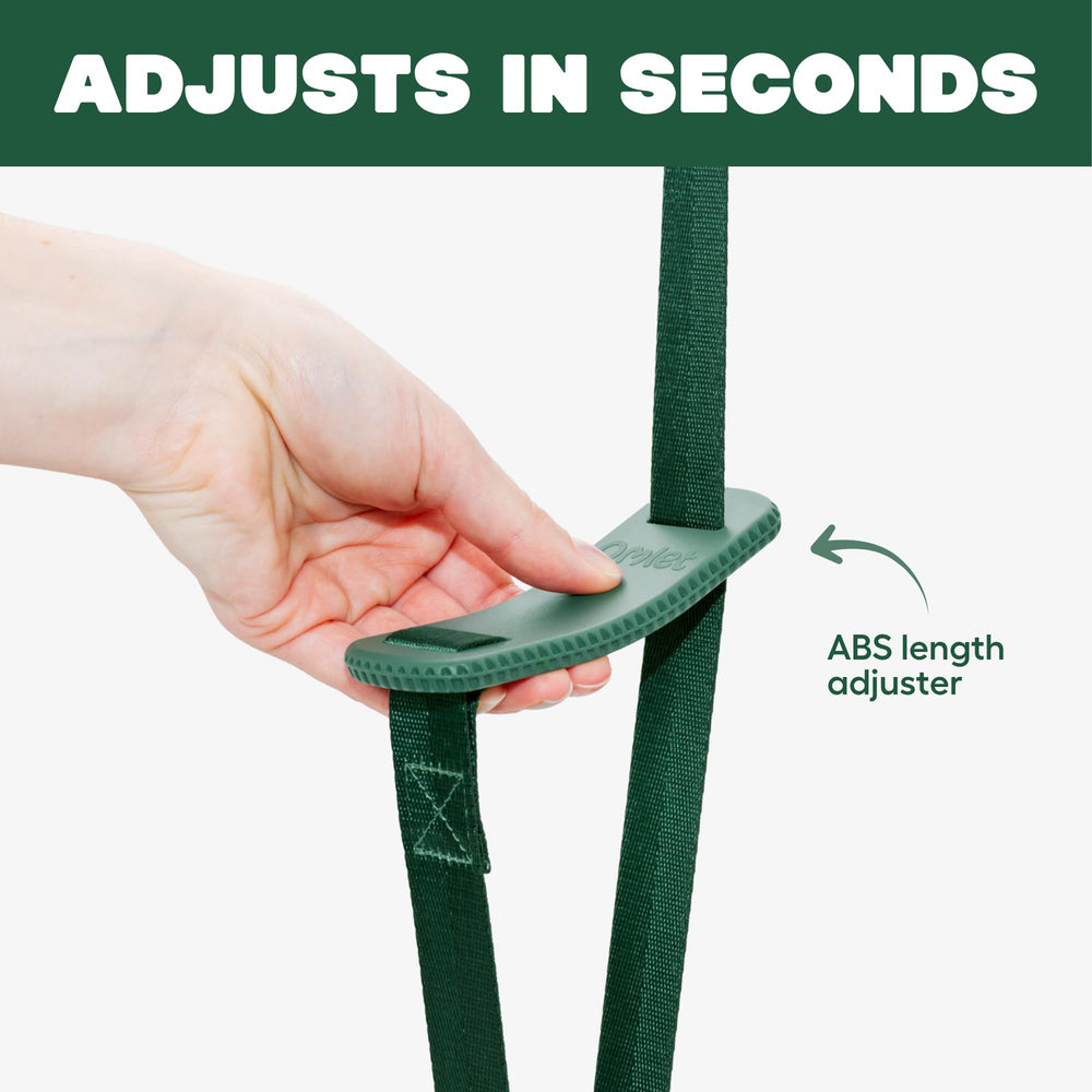 Omlet detail of ergonomic adjuster for one-handed height changes, easy use