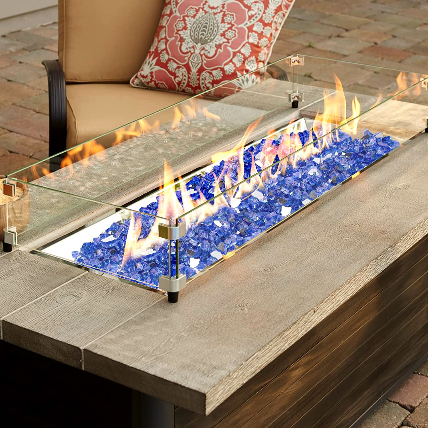 Onlyfire indoor fireplace setting illustrating modern polished look