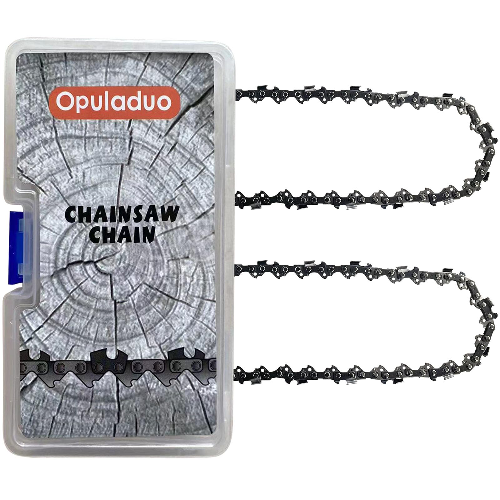 Opuladuo packaged two chains flatlay highlighting extra spare for reduced downtime