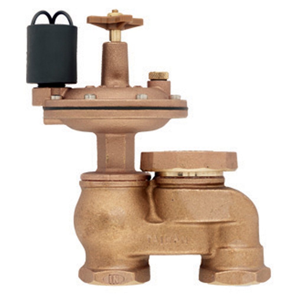 Orbit 57065 front brass valve showing solenoid and flow control, reliable protection