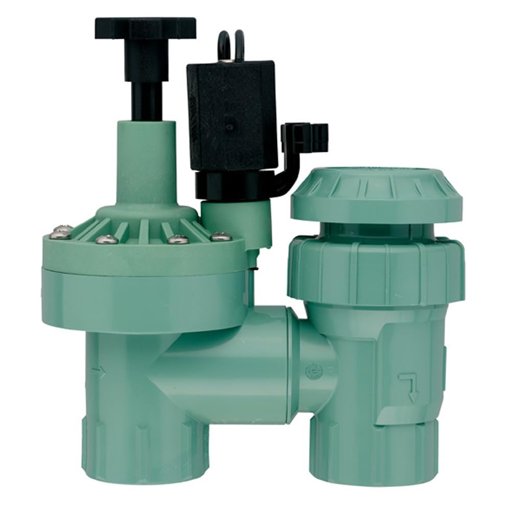 Orbit front view of anti-siphon valve showing fittings, ensures reliable backflow protection