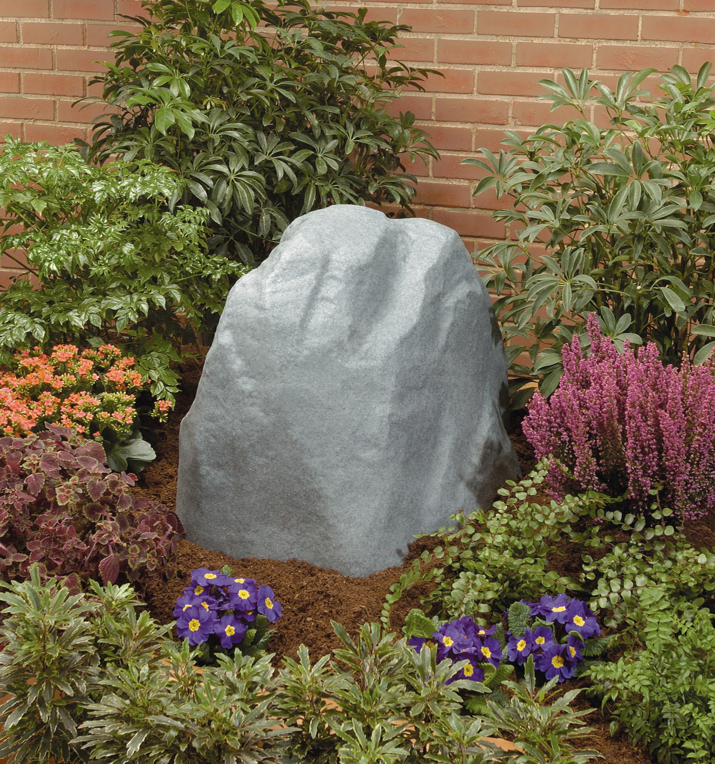 Orbit granite rock base with pre-drilled holes illustrating secure anchoring option benefit