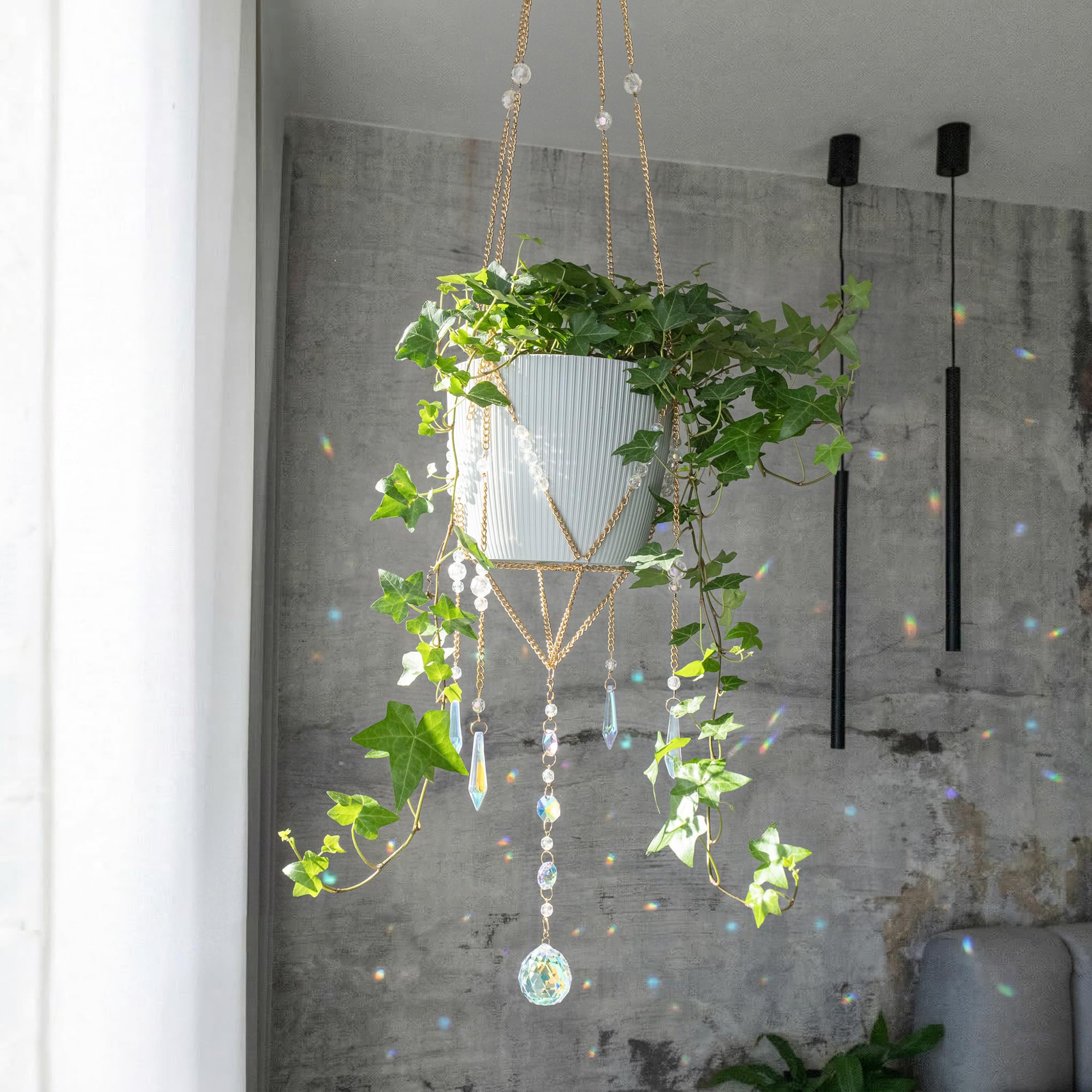 ORCHID AURA hanger supporting a potted plant in use