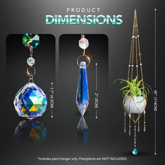 ORCHID AURA large glass crystal ball producing bright refractions