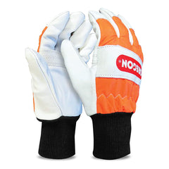 Oregon glove front view showing size large and secure fit benefit