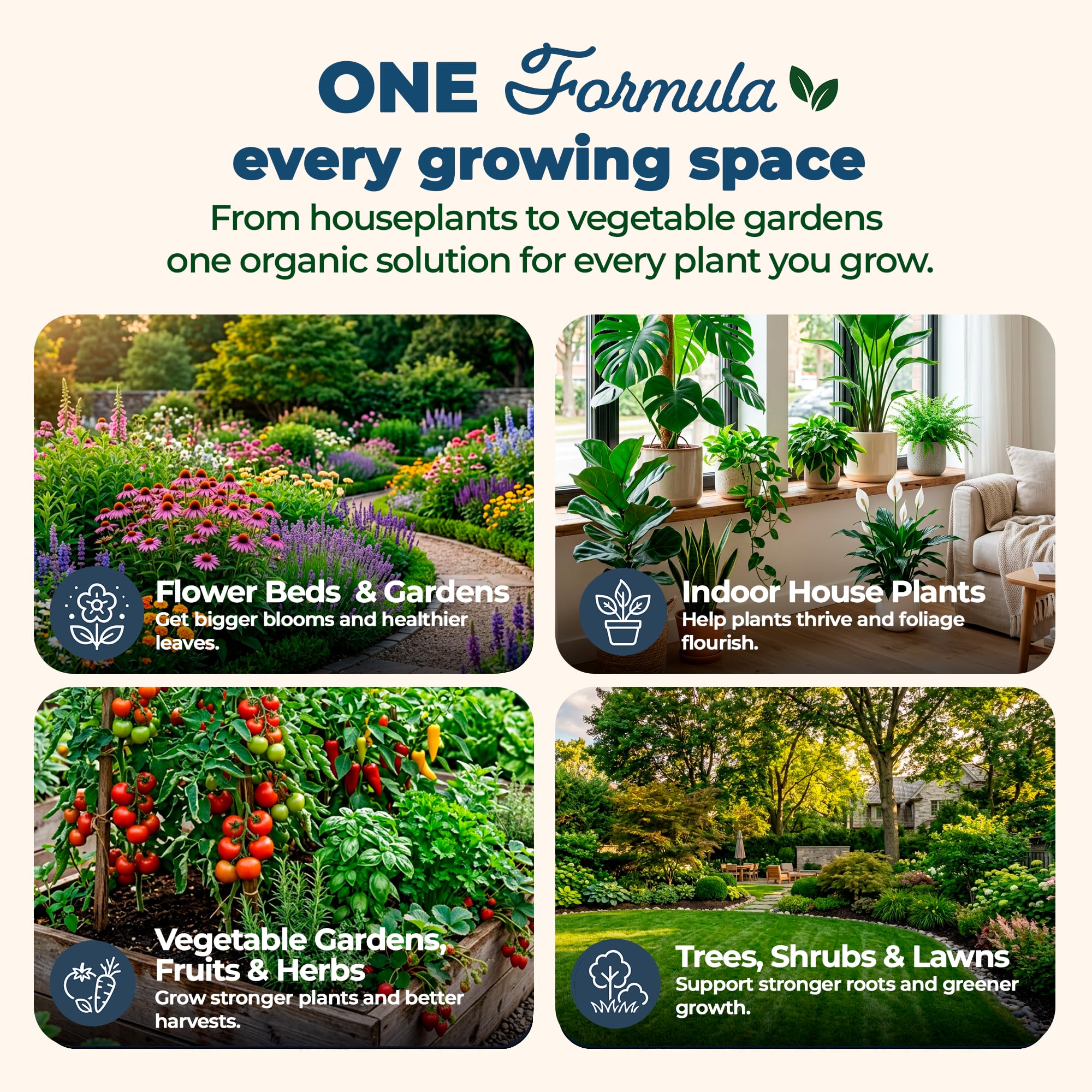 Organic Plant Magic drenched into garden bed to improve growth