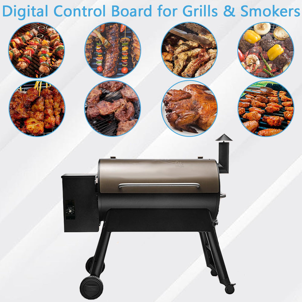 Orizizhic control board mounted inside Pit Boss grill demonstrating restored functionality