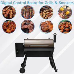 Orizizhic control board mounted inside Pit Boss grill demonstrating restored functionality