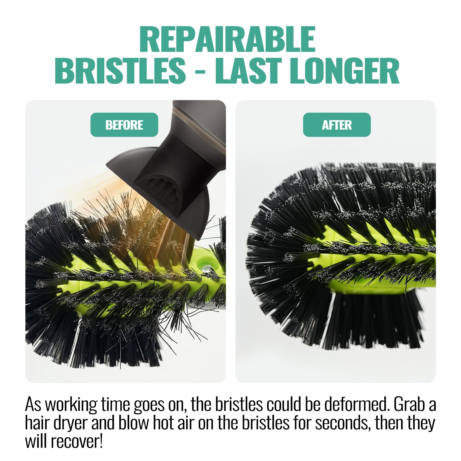OSAMEDA brush cleaning a vinyl-lined pool step protecting delicate liner