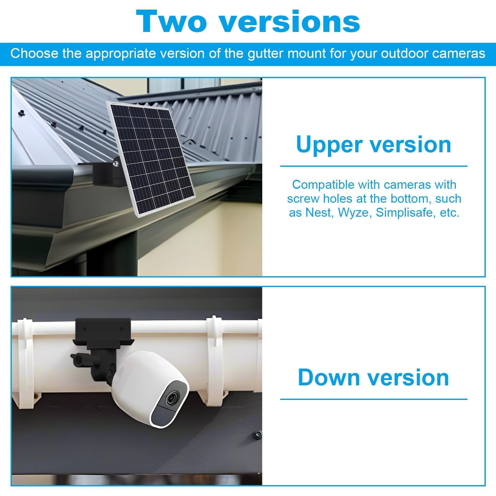 Oungy mounted solar panel on home gutter showcasing tidy, power-generating setup