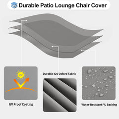 OutdoorLines cover installed on chaise demonstrating weather protection benefit