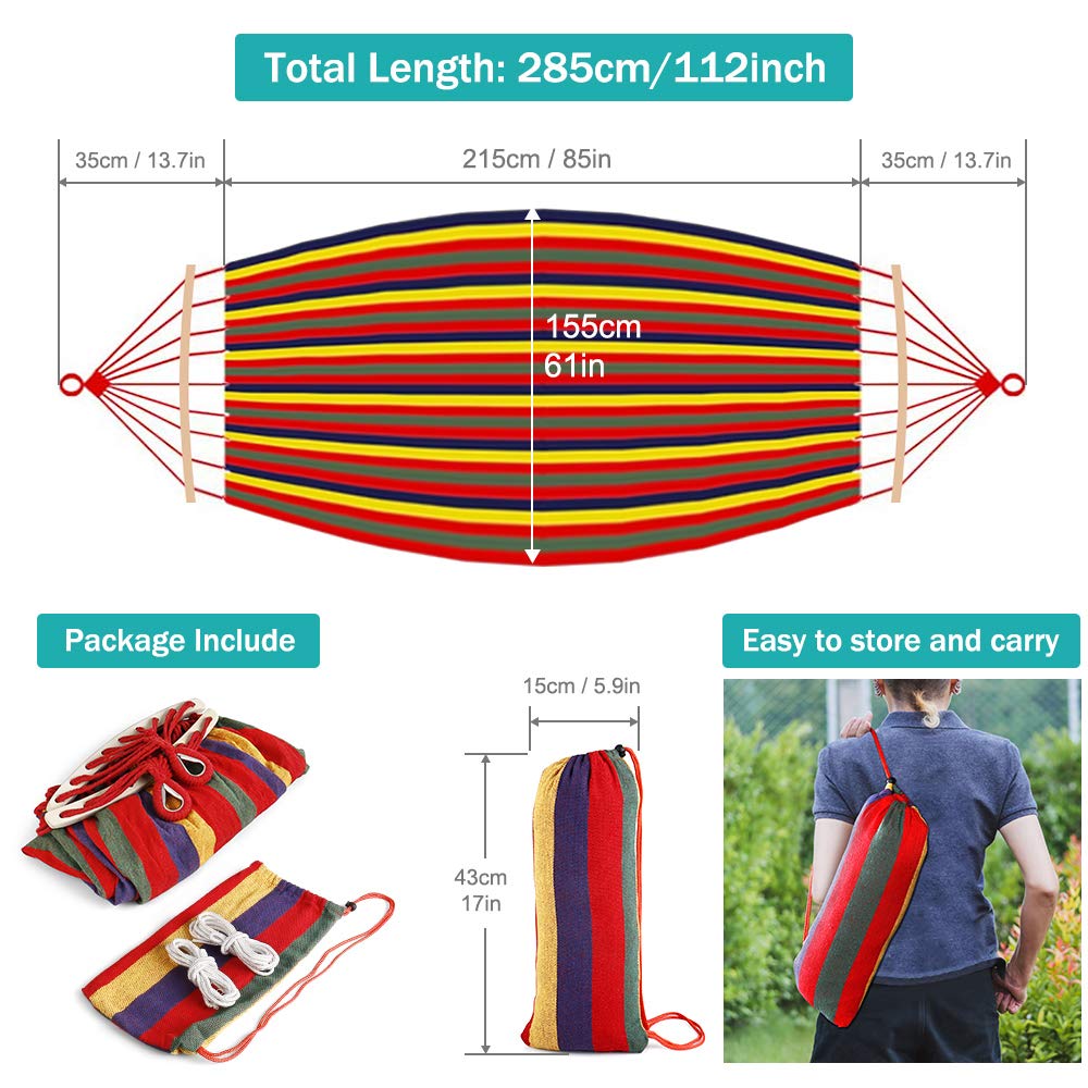 Outerman folded hammock in carry bag for easy transport and compact storage
