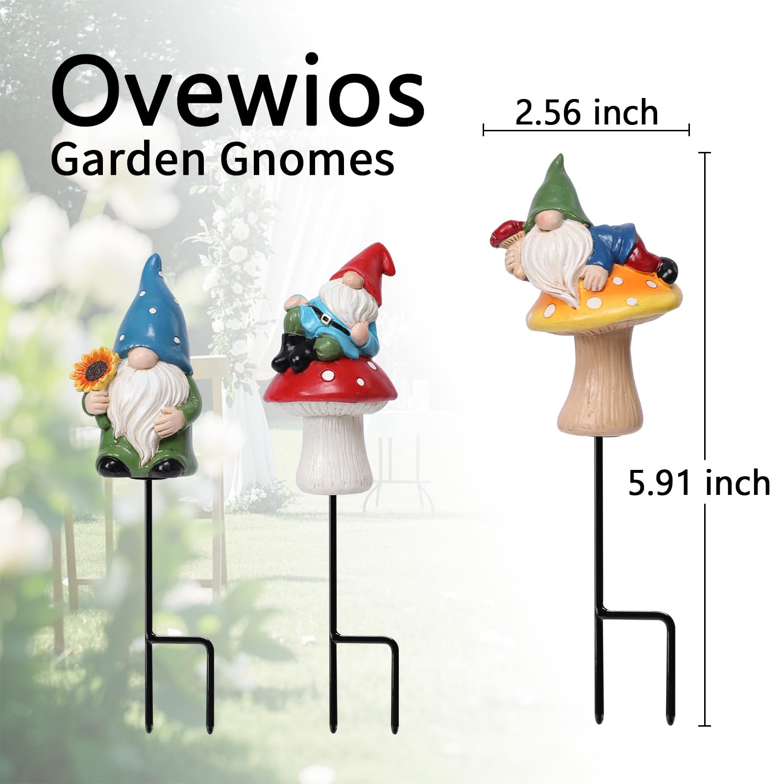 Ovewios close-up of hand-painted gnome detail highlighting textured finish