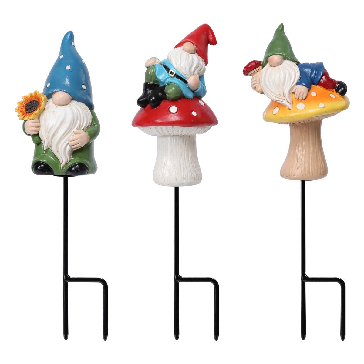 Ovewios blue gnome front view showing cheerful design and curb appeal