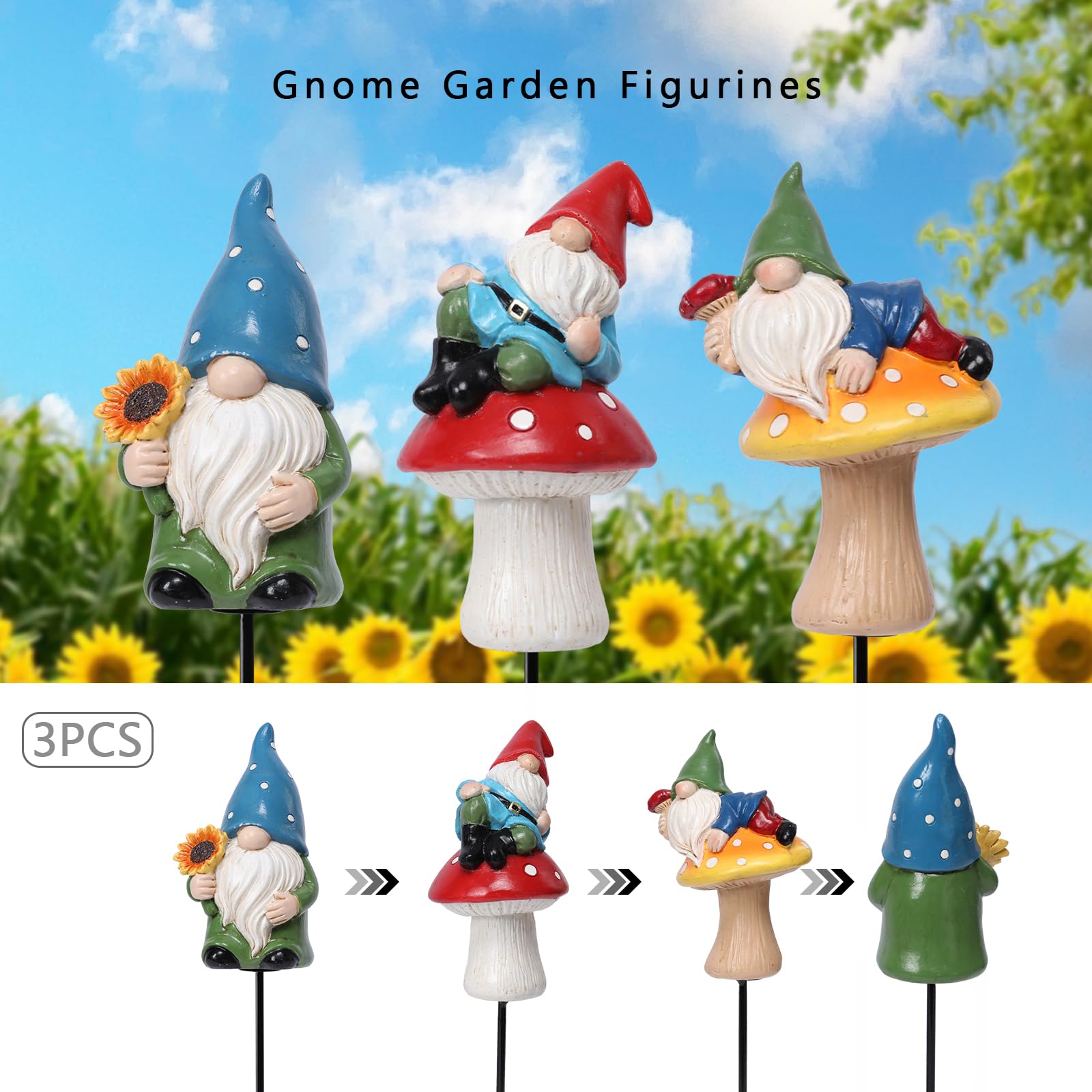 Ovewios gnome beside a hand for scale and portable decor benefit